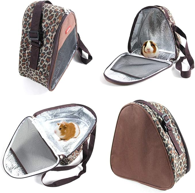 Hamster Guinea Pig Bag Carrier Accessories Small Animals Hedgehog Squirrel Chinchilla Sugar Glider Outdoor Travel Bag Zipper Portable Breathable Outgoing Bags