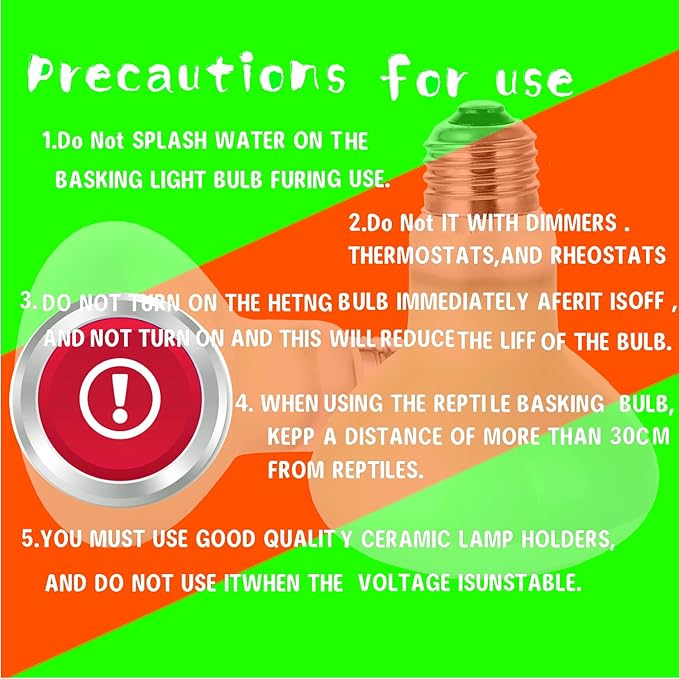 Reptile Heat Lamp Used in Reptiles 75W 100W Heat Lamp Bulbs for Reptiles 2 Pack Amphibians Basking Heat Lamp Bulbs UVA Daylight Basking Light (50Watts)