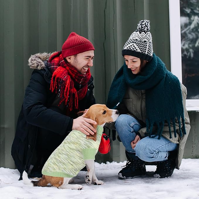 Pet Clothing,Turtleneck Dog Sweater,Sweaters for Dogs Boys and Girls,Pullover Dog Sweaters,Pet Knitted Clothes,Fit for Different Kinds Dogs,for Spring,Autumn and Winter(Green XL)