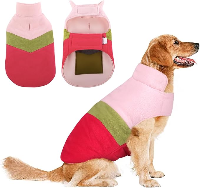 ASENKU Dog Jacket Plaid Reversible Reversible Dog Vest Waterproof Cold Winter Clothes Pet Apparel for Small Medium Large Dogs (L, Colorful)