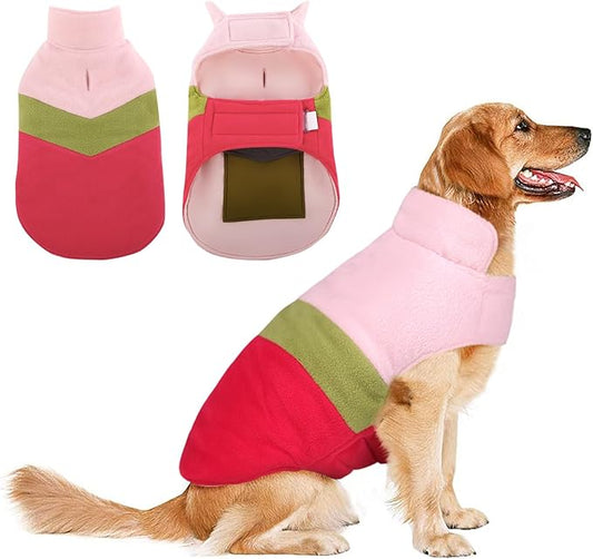 ASENKU Dog Jacket Plaid Reversible Reversible Dog Vest Waterproof Cold Winter Clothes Pet Apparel for Small Medium Large Dogs (M, Colorful)