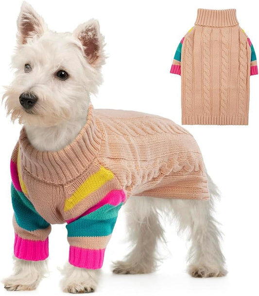 XS Dog Sweater Warm, Dog Sweaters for Small Dogs Girls Boys, Stretchy Puppy Sweater,Turtleneck Extra Small Doggie Sweater Winter,Pullover Pet Knitwear Teacup, Yorkie, Chihuahua XS