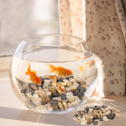 22 lbs Decorative River Rocks, 1-1/2 Inch Highly Polished Decorative Garden Stone and Large River Rocks for Outdoor, Landscaping, Garden Decoration, Indoor Plants