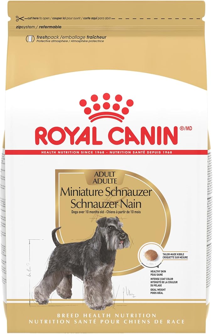 Royal Canin Miniature Schnauzer Adult Breed Specific Dry Dog Food, 10 lb Bag