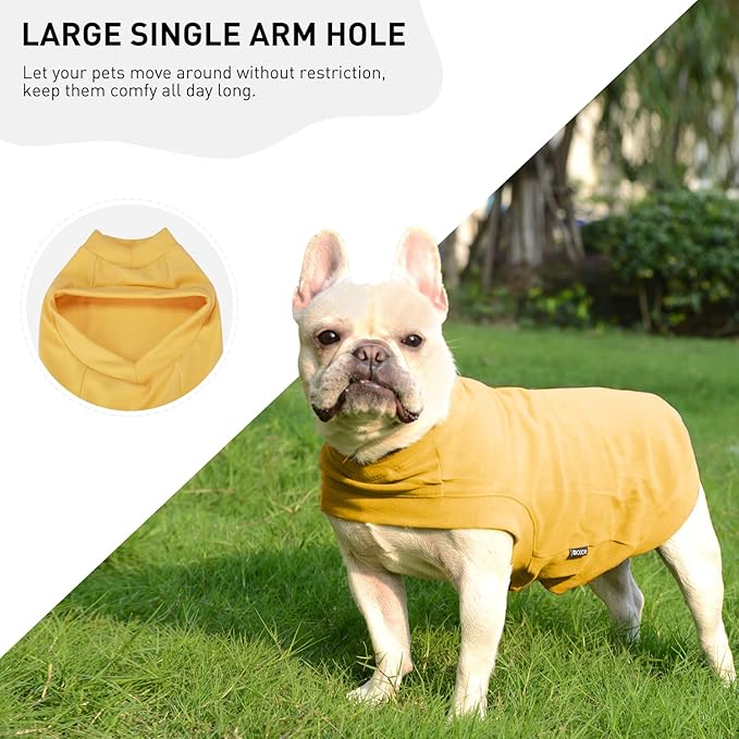 Soft Fleece Dog Sweatshirt - Warm Dog & Cat Sweaters for Small & Medium Pets - Stretchy Hoodie & Pullover for Cold Weather