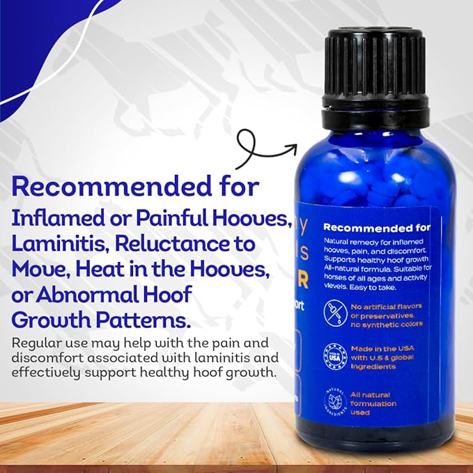 HealthyAnimals4Ever HA4E - Horse Laminitis Support - Hoof Care for Damaged & Injured Hooves - Highly Effective, Natural Homeopathic Supplement - Pellets, Barn Size