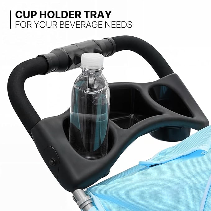 MoNiBloom 3 Wheels Pet Dog Cat Stroller for Small Medium Dogs Cats, Lightweight Foldable Jogger Stroller w/Storage Basket and Cup Holder, Mint Green