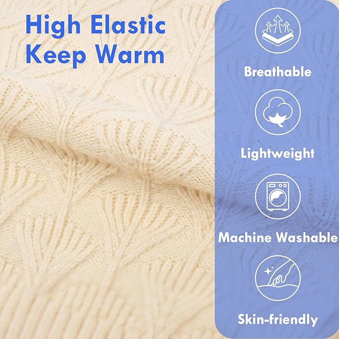 MIGOHI Dog Sweater, Turtleneck Winter Dog Pullover | Sweaters for Dachshund, Stretchy Soft Dogs Knitwear Cloth, Effective Cold Resistance Dogs Cloth, M, Beige