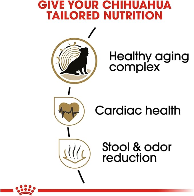 Royal Canin Chihuahua Adult 8+ Breed Specific Dry Dog Food for Senior Dogs, 2.5 lb. bag