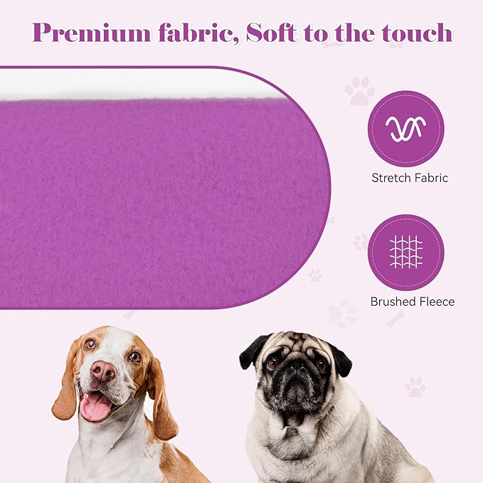 Dog Hoodie Dog Sweaters for Small Dogs Dog Sweater Solid Soft Brushed Fleece Dog Clothes Dog Hoodie Sweatshirt with Pocket(Purple-XS)