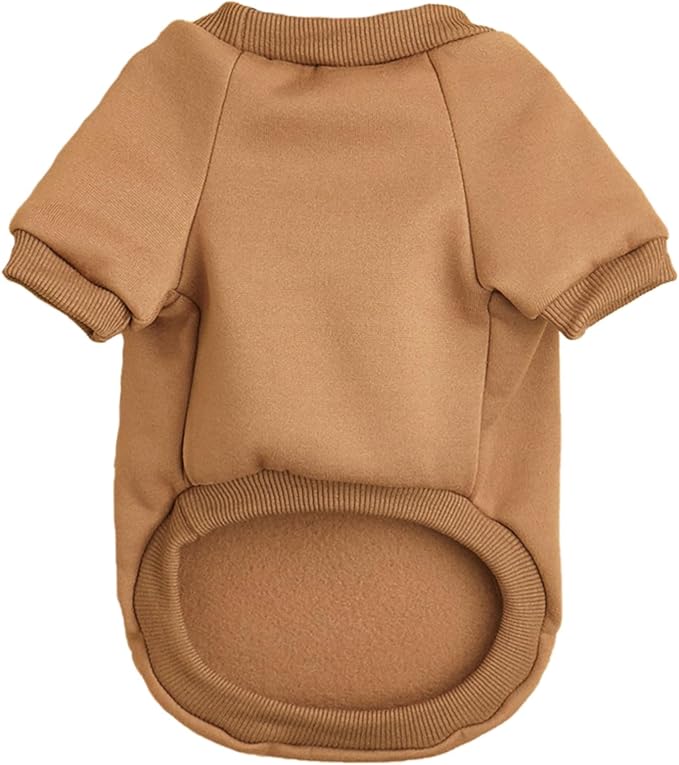 Puppy Sweater for Small Dogs Clothes Warm Winter Cat Clothe Pet Sweatshirt Knitwear Doggie Kitten Clothing, Coffee, X-Small