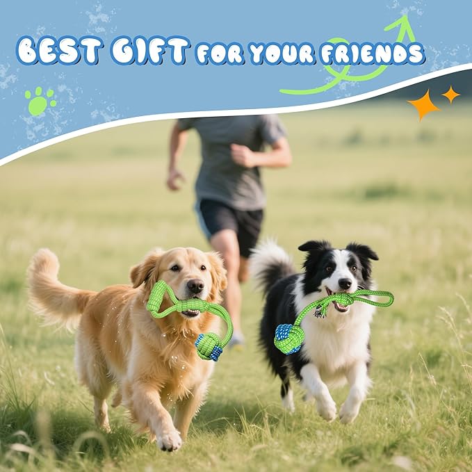 7 Pack Dog Rope Toys, Interactive Tough Chew Toys for Small and Medium Dogs, Clean Teeth and Relieve Boredom, Tug of War, Aggressive Chewers, Cotton Rope Knot Puppy Dental Toy