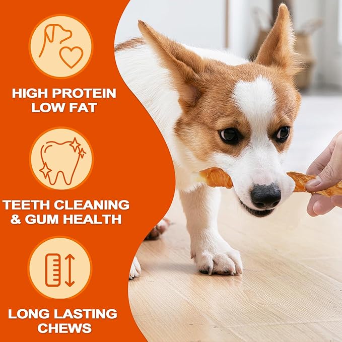 Amzey 24OZ Chicken Wrapped Rawhides Dogs Treats, Rawhide Twist Chicken Hide Sticks, Puppy Training Snacks Sticks Dog Chews, All Natural 4 Resealable Bags, Total 1.5lb