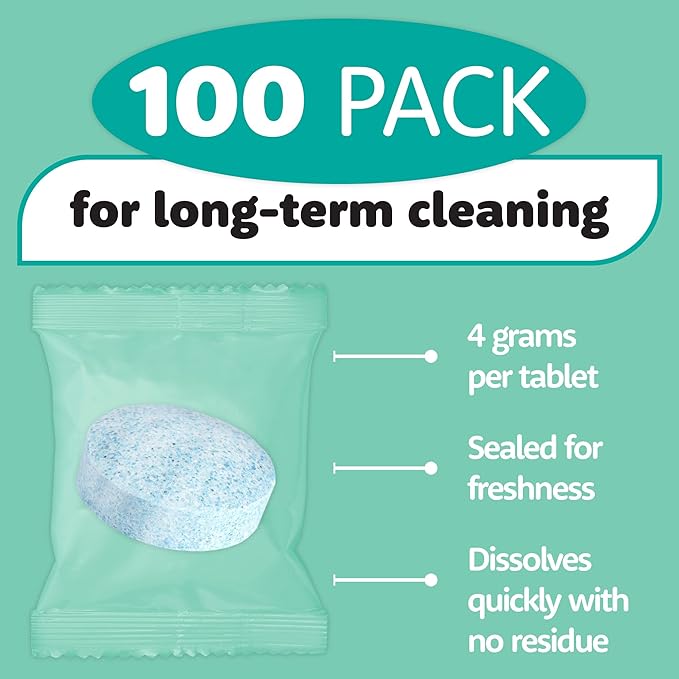 Evergreen Pet Supplies Dog Paw Soak Tablets - 100 Count, 4g Tea Tree Oil Fizz - Deep Clean & Soothe Itchy Paws - Dog Bath Tablets