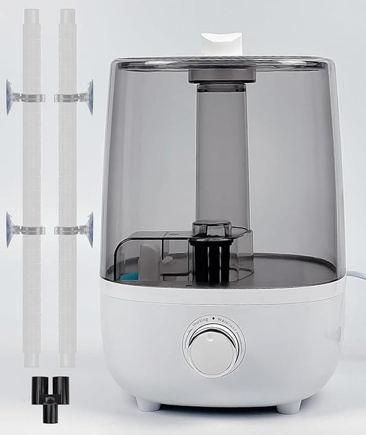 4L Top-Fill Reptile Fogger Humidifier Mister for Terrariums, Easy to Refill & Clean, Adjustable Fog Output, Dry-Run Protection, Ideal for Snake(Ball Python), Tortoise, Chameleon, Frog or Hermit Crab