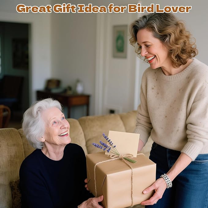 Smart Bird Feeder with Camera Solar Powered AI Identification 10,000+ Bird 2K UHD Video Live Instant Arrival Alerts and Real-Time Motion Detection Weatherproof Bamboo for Outdoor Birds Lovers