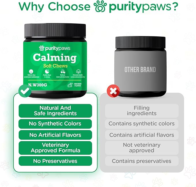 Calming Treats for Dogs - Reduce Stress, Fear, Separation, Barking, Hyperactivity, Reactivity, Aggression, Travel - Calm Without Drowsiness Dogs (120 Count)