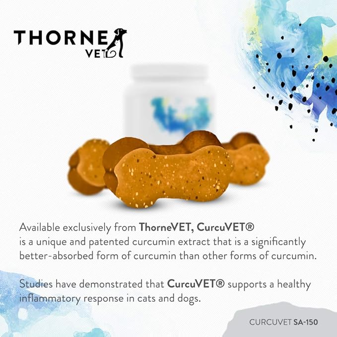 ThorneVET CurcuVET-SA150 – Joint, Muscle, Liver & GI Support for Medium & Large Dogs, 90 Soft Chews