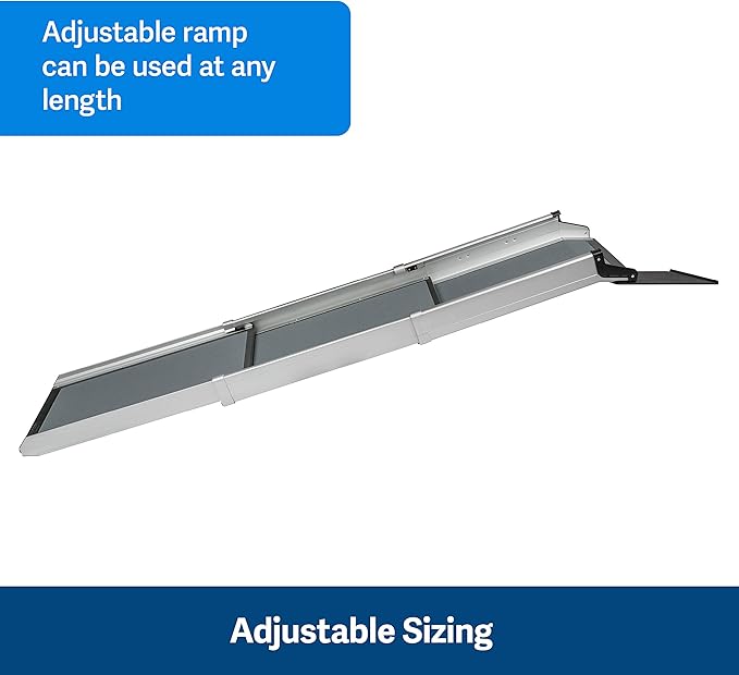 PetSafe Happy Ride Compact Telescoping Dog Ramp - Portable Pet Ramp for Cars, Trucks & SUVs with Adjustable Sizing - Non-Slip Design - Lightweight Pet Mobility Assistance - Compact