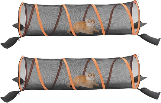 Cat Tube Cat Play Tunnel for Indoor and Outdoor 2 Packs Cat Enclosure Cat Outside Playhouse for Cats Puppy Small Animals