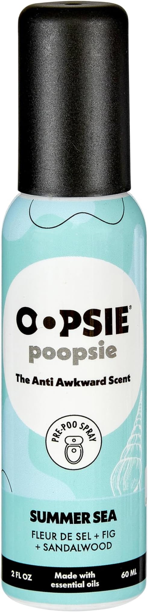 Summer Sea Before & After You Go Toilet Spray 2oz - Portable Odor Eliminator