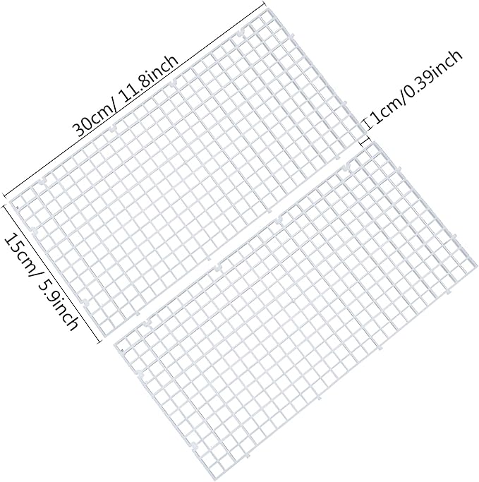 ALEGI 12 Pcs Aquarium Fish Tank Divider Plastic Egg Crate Aquarium Filter Bottom Tray Grid Isolation Board Partition Net Pane Separator (S 12pcs)