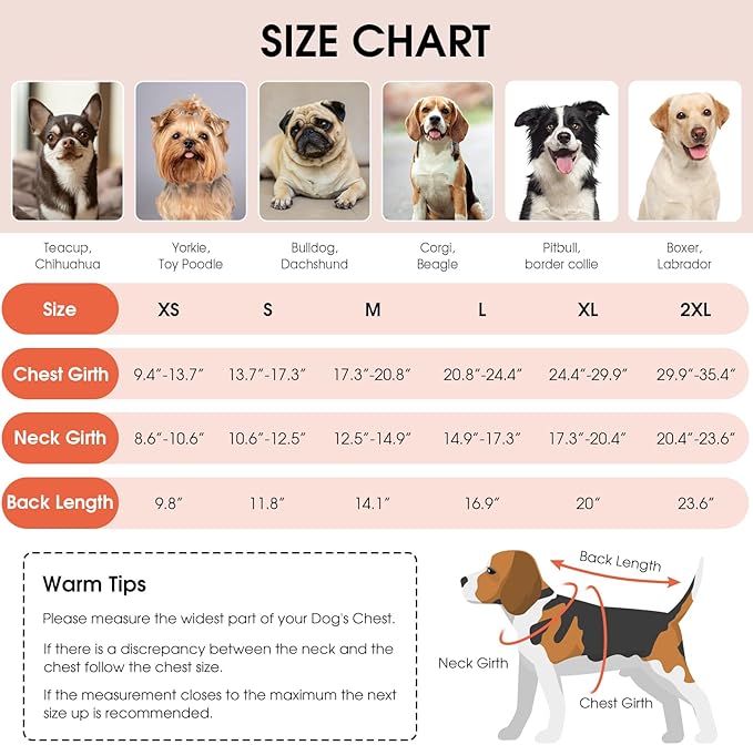 Queenmore Cold Weather Dog Coats Loft Reversible Winter Fleece Dog Vest Waterproof Pet Jacket Available in Extra Small, Small, Medium, Large Extra Large Sizes