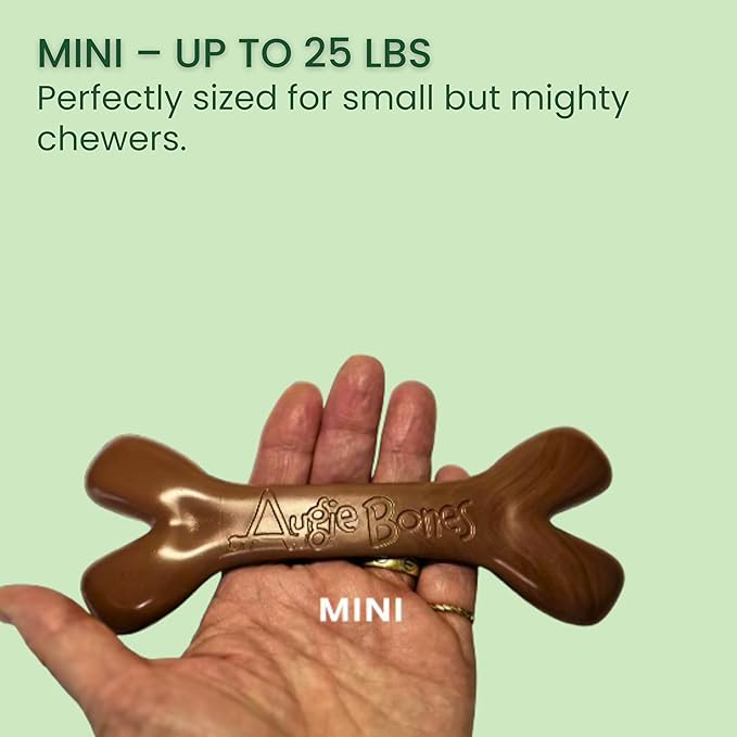 2-Pack Non-Toxic Dog Toys - Sustainable Bacon Flavored Dog Chew Toys for Aggressive Chewers - Plant-Based Bioplastic Pet Toys - Made in The USA (Mini)