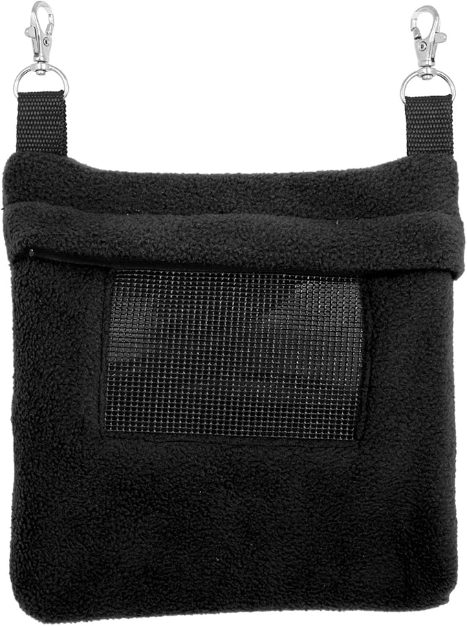 Exotic Nutrition Economy Carry Bonding Pouch (Black) - for Sugar Gliders, Squirrels, Marmosets, Hamsters, Rodents, Rats, Reptiles, & Other Small Pets