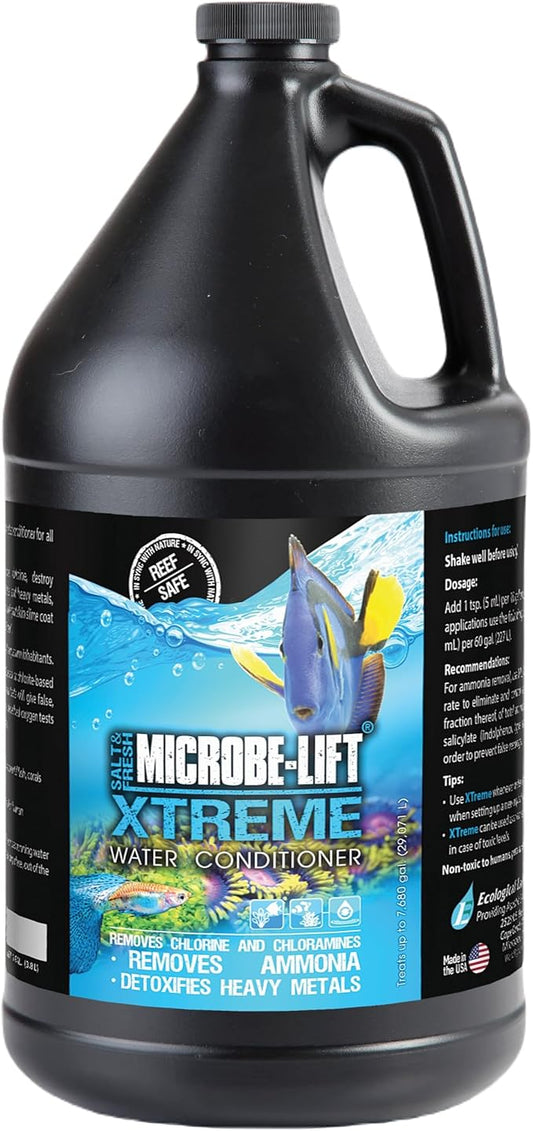 MICROBE-LIFT XTAG1 Xtreme Water Conditioner Treatment for Aquariums and Fish Tanks, 1 Gallon