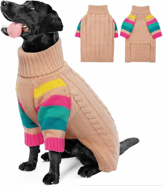 Sweaters for Large Size Dogs Winter, Turtleneck Extra Large Dog Sweater for Dogs Male Female, Thick Warm Christmas Dog Cold Sweater, Sweaters for Doggie Doberman, German Shepard XXXL