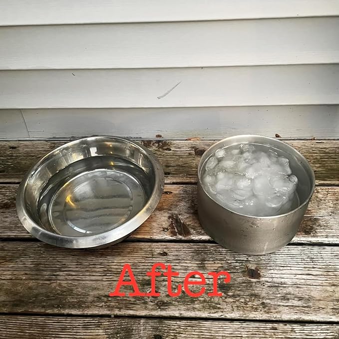 82oz Double Layers 304 Stainless Steel Dog Bowl - Insulated & Durable | Non-Slip Base | Easy to Clean | BPA-Free Safe Dog Food and Water Bowl