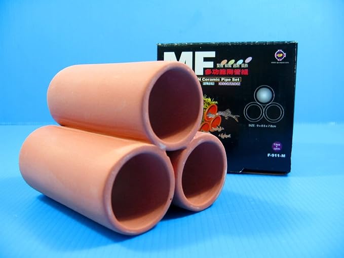 CORISRX BEST OF YOUR LIFESTYLE G&B Ceramic Pipe Set - Cones cave Pleco Cichlid Decor Fish