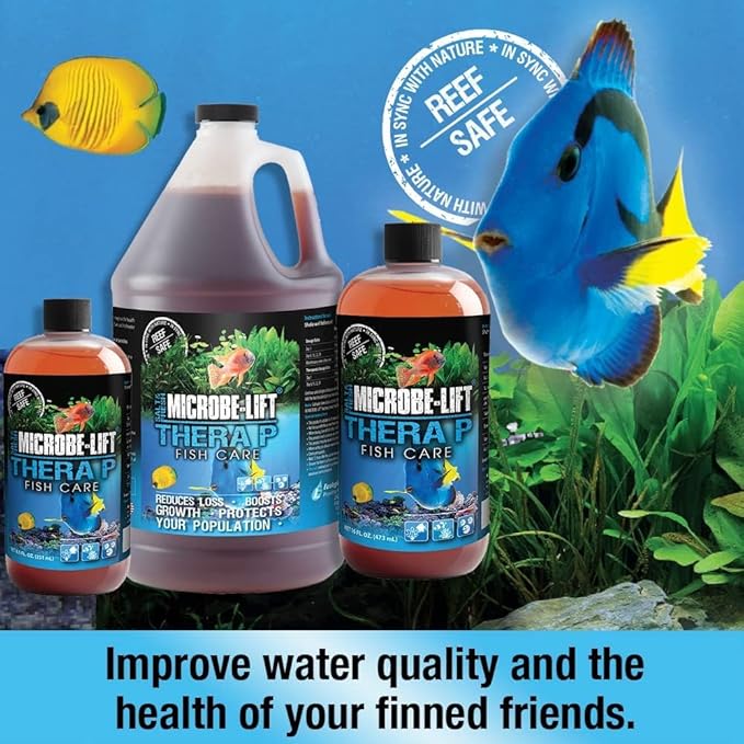 MICROBE-LIFT THERAPH16 TheraP Fish Care Treatment for Freshwater and Saltwater Home Aquariums and Tanks, 16 Ounces