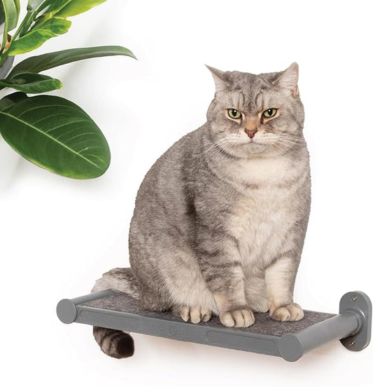 SVD.PET Cat Wall Shelves, 17" x 8" Wall Furniture with Felt Pad, Modern Design, Easy to Install & Clean, Cat Perch for Sleeping & Playing (Dark Grey)