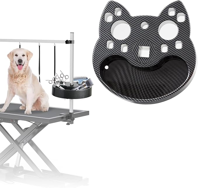 Adjustable Pet Grooming Organizer for Grooming Arms - Multi-Compartment Holder for Tools and Accessories