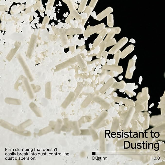 pidan Cassava Cat Litter with Tofu Litter clumping,Odor Control,Plant-Based Natural Ingredients,Ultra Absorbent and Fast Drying,Low Dust,Scented (5.3lb×4bags)