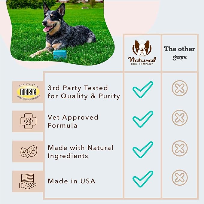 Natural Dog Company Multivitamin for Dogs – Daily Soft Chews with Vitamins, Minerals & Antioxidants, Immune & Joint Support, for All Ages, Sizes & Breeds, Bacon & Peanut Butter – 90 Count