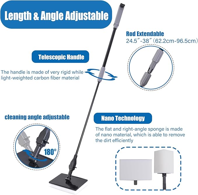 Aquarium Cleaning Kit - Fish Tank Gravel Vacuum Cleaner & Algae Scraper for Glass Tanks, Easy Water Change & Algae Removal for Freshwater & Saltwater Tanks, Maintain Clear & Healthy Water