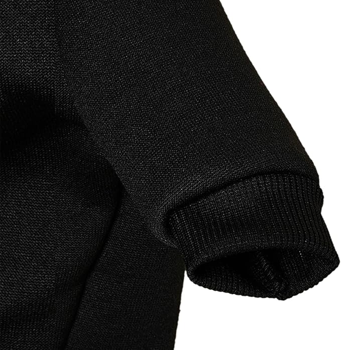 Puppy Sweater for Small Dogs Clothes Warm Winter Cat Clothe Pet Sweatshirt Knitwear Doggie Kitten Clothing, Black, Large