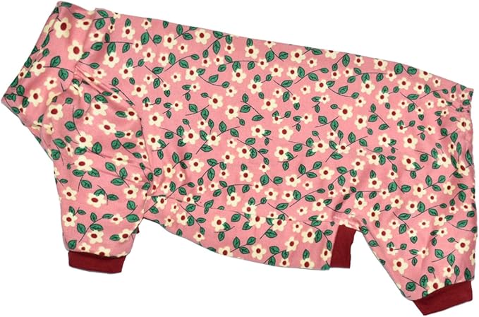 Sphynx Hairless Cat Four Leg Breathable Summer Spandex Pajamas Elastic Pet Clothes Cat Surgery Recovery Suit Vest Kitten T-Shirts Cats & Small Dogs Apparel (Pink Pear Blossom, L (8.8-11 lbs))