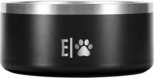 EVELANDO® 32 oz Premium Stainless Steel Pet Bowl with Triple Layer Insulation Keeps Food Warm and Water Fresh Non Slip Silicone Base BPA Free Elegant Dish for Small and Medium Dogs or Medium Cats