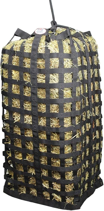 Derby Originals XL Go Around Slow Feeder Horse Hay Bag with Super Tough Bottom and 1 Year Warranty, Black, 71-7132BK