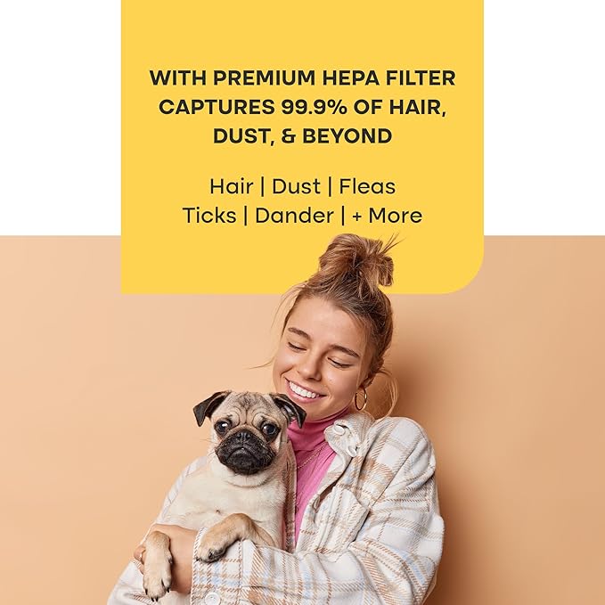 Pet Grooming Vacuum Kit - Super-Quiet Dog Hair Vacuum Groomer with Brush, Detangle, Deshed, Trim, Clean, & Dry Attachments - All You Need Pet Grooming Kit at Home