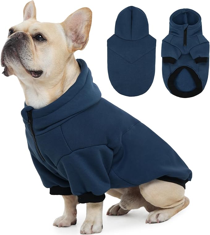 Basic Dog Hoodie, Soft and Warm Dog Sweater Shirt Hoodies with Leash Hole, Cold Weather Clothes Fleece Pullover for Small to Large Dogs Boys and Girls
