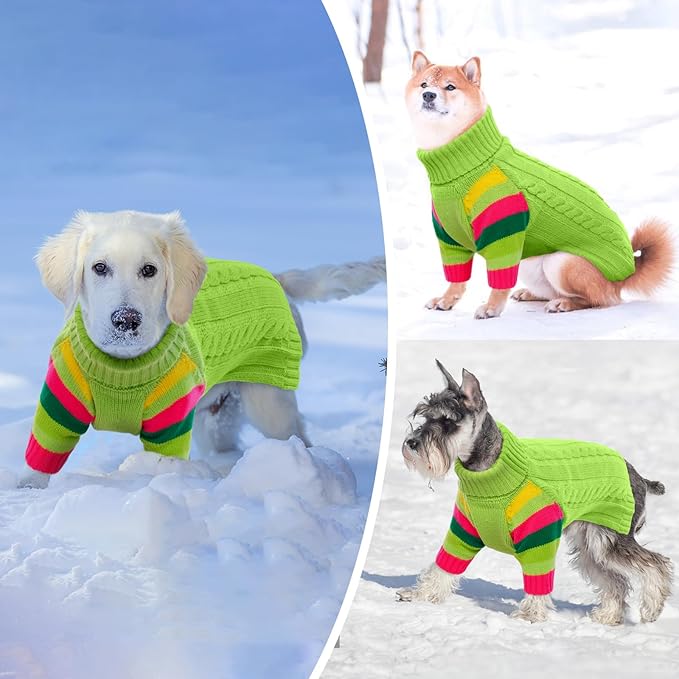 XLarge Dog Sweaters Male Female, Large Dog Sweater Turtleneck Stretchy, XL Dogs Sweaters for Winter Spring Autumn Christmas, Sweater for Extra Large Dogs Collie Pitbull, Pet Knitwear XL