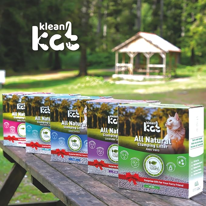 All Natural Clumping Cat Litter – Multiple Scents – Low Dust, Odor Control – Unscented 18 lb - Surprise Toy Inside