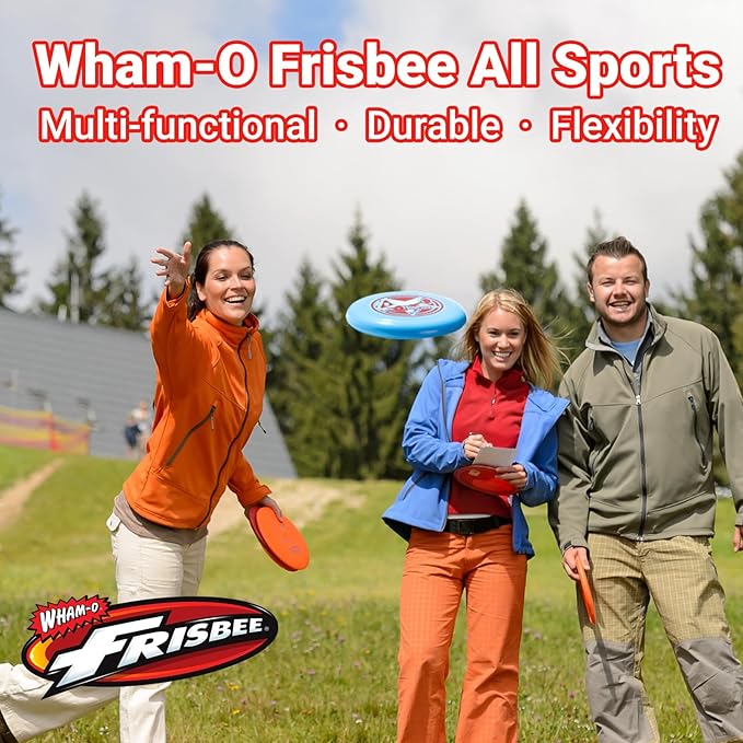 Wham-O Frisbee All Sport Flying Disc 140g, 9.85 Inch, Durable Sports Disc with Non-Slip Grip for Outdoor Games,Team Sports and Family Fun