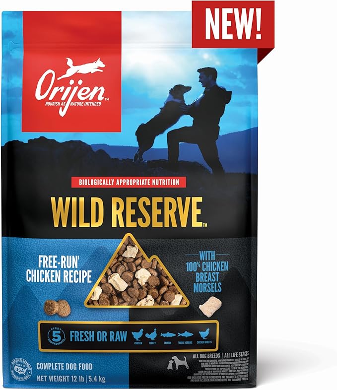 ORIJEN Wild Reserve Dry Dog Food Free-Run Chicken Recipe 20lb Bag