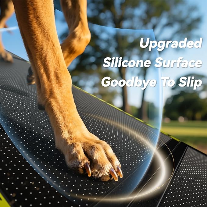 74'' L & 20'' W Longest Dog Ramp for Car - Extra Wide Portable Pet Dog Ramps for Large Dogs, Dogs Cars Ramp for Car SUV/Truck/RV/Bed, Lightweight Ramps with Non-Slip Mesh Up to 300LBS, Black